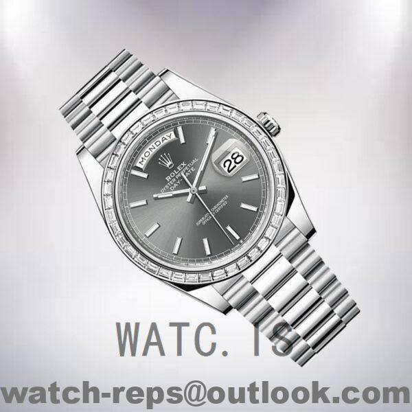 Rolex Day-Date m228396tbr-0031 Men’s 40mm Grey Dial Silver-tone Watch 6