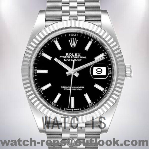 Rolex Datejust Men’s 41mm m126334-0018 Jubilee Bracelet Black Dial Watch 4