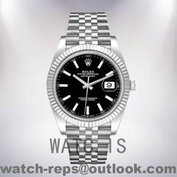 Rolex Datejust Men’s 41mm m126334-0018 Jubilee Bracelet Black Dial Watch 5