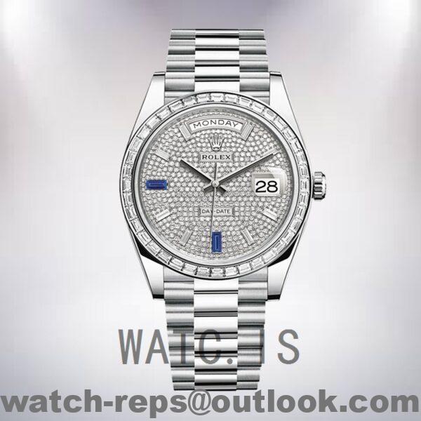 Rolex Day-Date m228396tbr-0021 40mm Men's Silver-tone President Bracelet Watch - Image 2