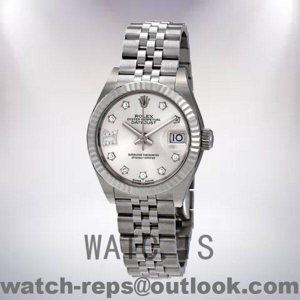 Rolex Datejust m279174-0021 28mm Ladies Silver-tone Watch - Image 2