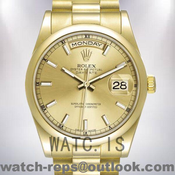 Rolex Day-Date 36mm Men's 118208-0062 President Bracelet/Oyster Bracelet Watch