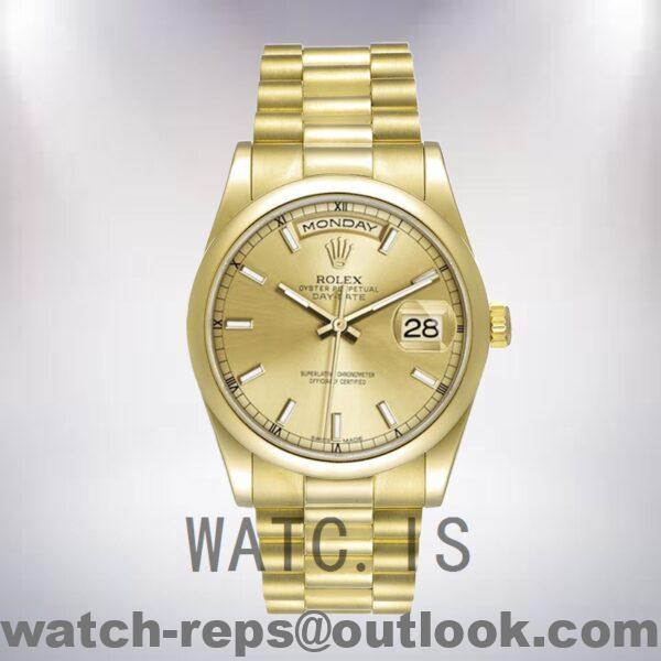 Rolex Day-Date 36mm Men's 118208-0062 President Bracelet/Oyster Bracelet Watch - Image 2