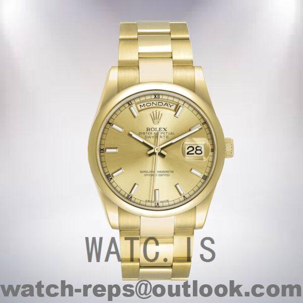Rolex Day-Date 36mm Men's 118208-0062 President Bracelet/Oyster Bracelet Watch - Image 5