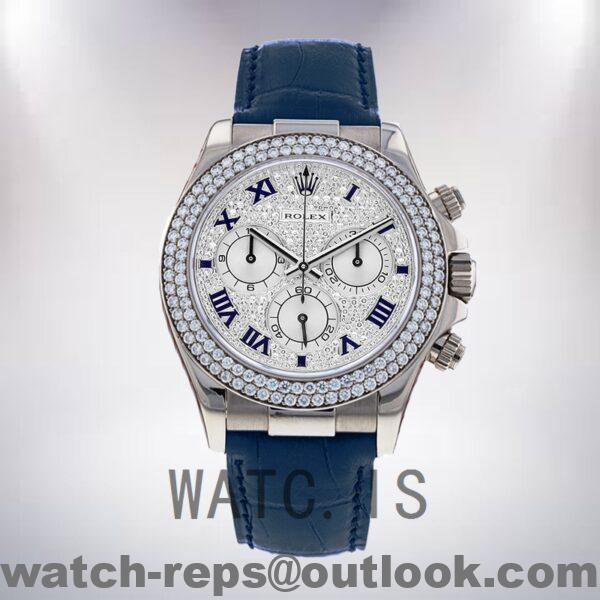 Rolex Daytona 40mm 116589 Men's Leather Strap Silver-tone Watch - Image 2