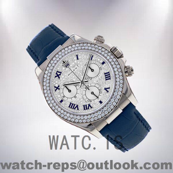 Rolex Daytona 40mm 116589 Men's Leather Strap Silver-tone Watch - Image 3