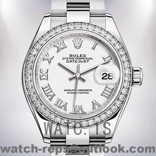 Rolex Datejust m279384rbr-0020 Ladies 28mm White Dial Automatic Watch