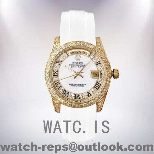 Rolex Day-Date Men's 40mm 118388 Gold-tone Rubber Band Watch - Image 2