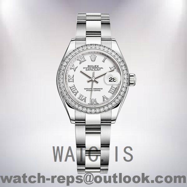 Rolex Datejust m279384rbr-0020 Ladies 28mm White Dial Automatic Watch - Image 2