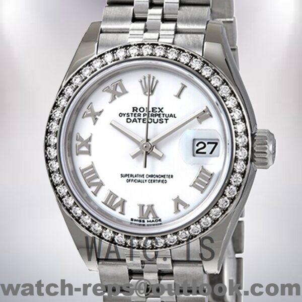 Rolex Datejust 28mm m279384rbr-0019 Ladies White Dial Watch