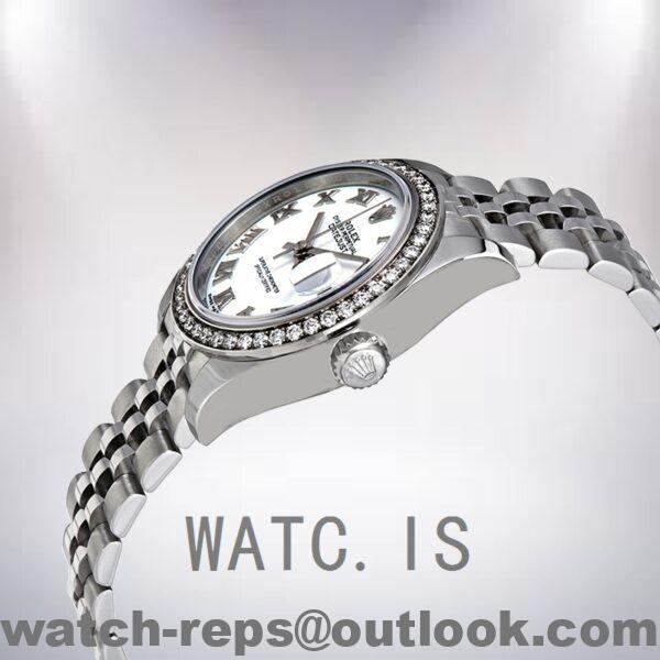 Rolex Datejust 28mm m279384rbr-0019 Ladies White Dial Watch - Image 3