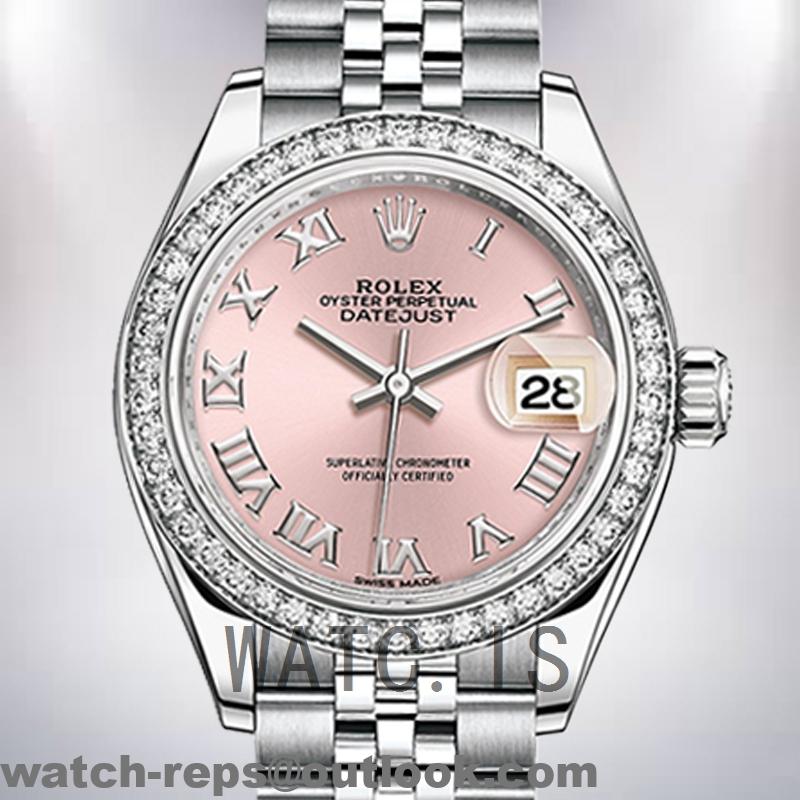 Rolex Datejust m279384rbr-0004 28mm Ladies Pink Dial Watch 2