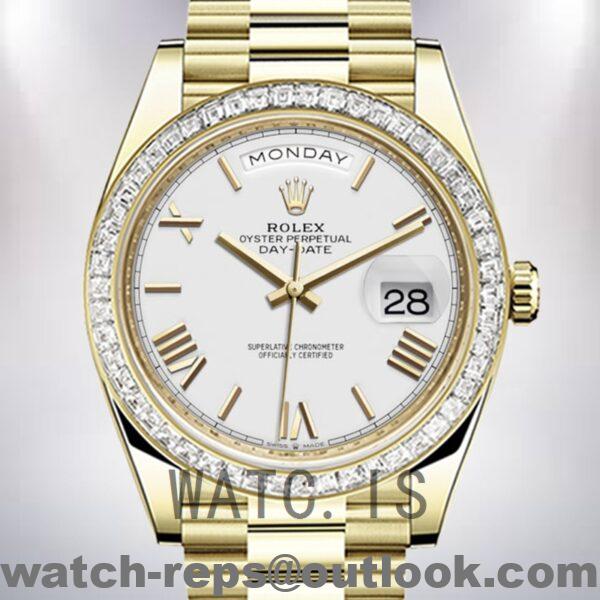 Rolex Day-Date m228398tbr-0033 40mm Men's White Dial Watch