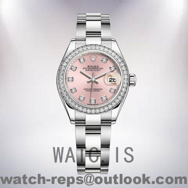 Rolex Datejust m279384rbr-0004 28mm Ladies Pink Dial Watch 5