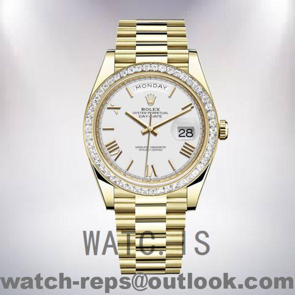 Rolex Day-Date m228398tbr-0033 40mm Men's White Dial Watch - Image 2