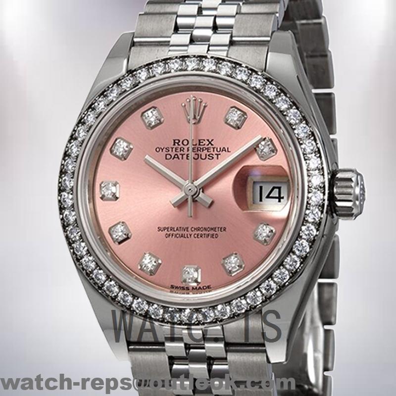 Rolex Datejust m279384rbr-0004 28mm Ladies Pink Dial Watch 3