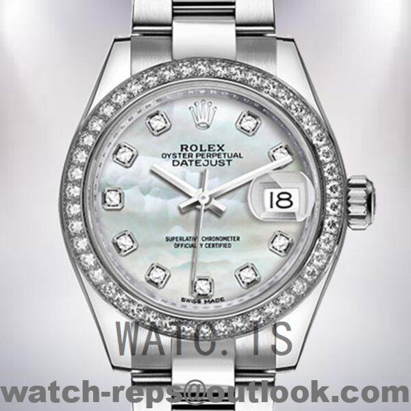 Rolex Datejust Ladies 28mm m279384rbr-0012 Silver-tone Oyster Bracelet Watch