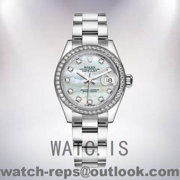 Rolex Datejust Ladies 28mm m279384rbr-0012 Silver-tone Oyster Bracelet Watch - Image 2