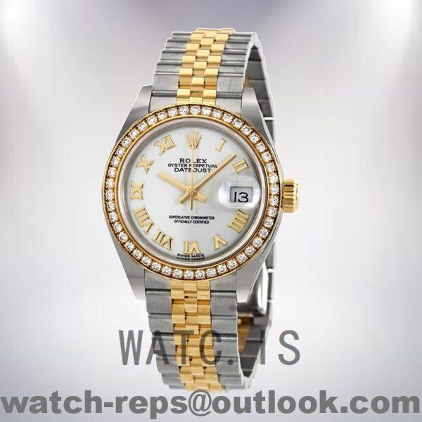 Rolex Datejust 28mm m279383rbr-0023 Ladies Jubilee Bracelet Watch - Image 2