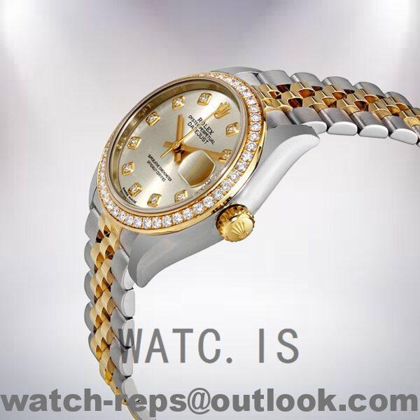 Rolex Datejust 28mm m279383rbr-0007 Ladies Jubilee Bracelet Watch - Image 3