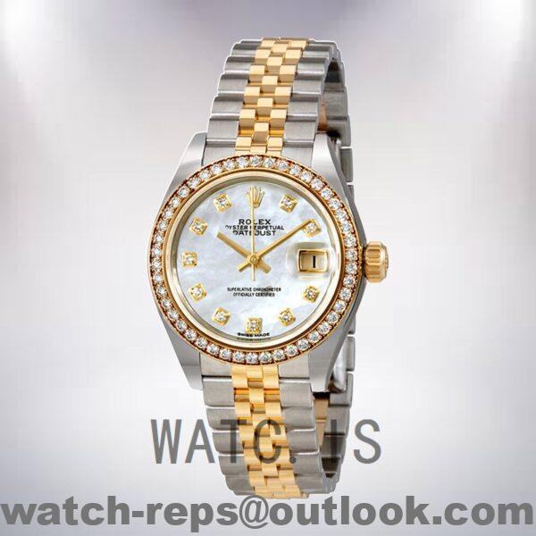 Rolex Datejust Ladies 28mm m279383rbr-0019 Jubilee Bracelet Mother of Pearl Dial Watch 5