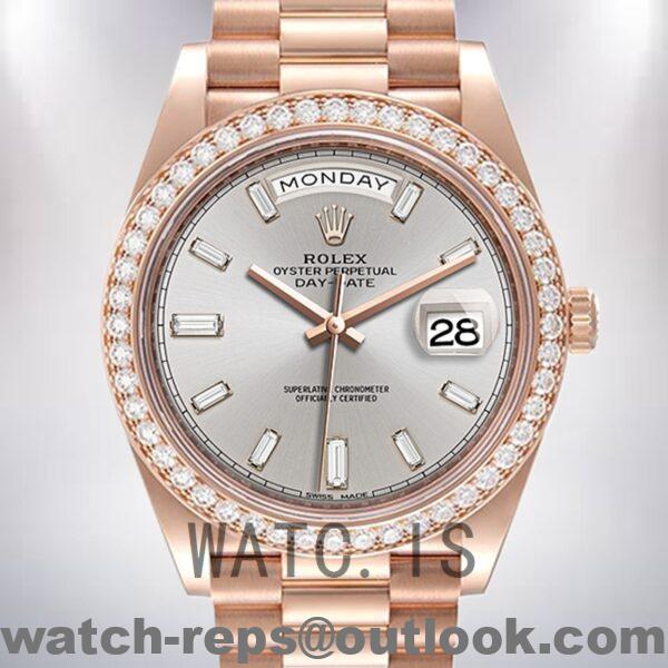 Rolex Day-Date 40mm m228345rbr-0007 Men’s Rose Gold-tone Watch 4