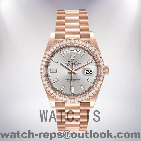 Rolex Day-Date 40mm m228345rbr-0007 Men’s Rose Gold-tone Watch 5