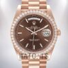 Rolex Day-Date m228345rbr-0005 Men's 40mm President Bracelet Rose Gold-tone Watch