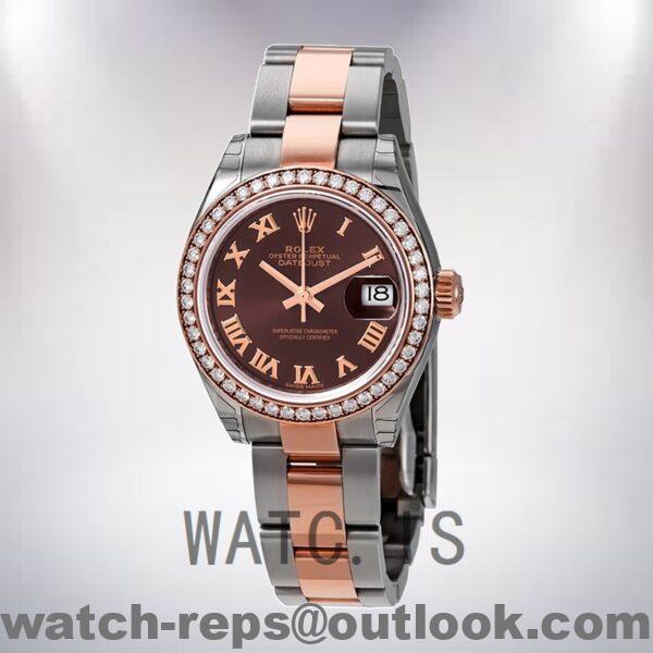 Rolex Datejust Ladies 28mm m279381rbr-0010 Automatic Chocolate Dial Watch - Image 2