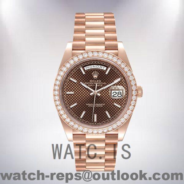 Rolex Day-Date m228345rbr-0005 Men's 40mm President Bracelet Rose Gold-tone Watch - Image 2