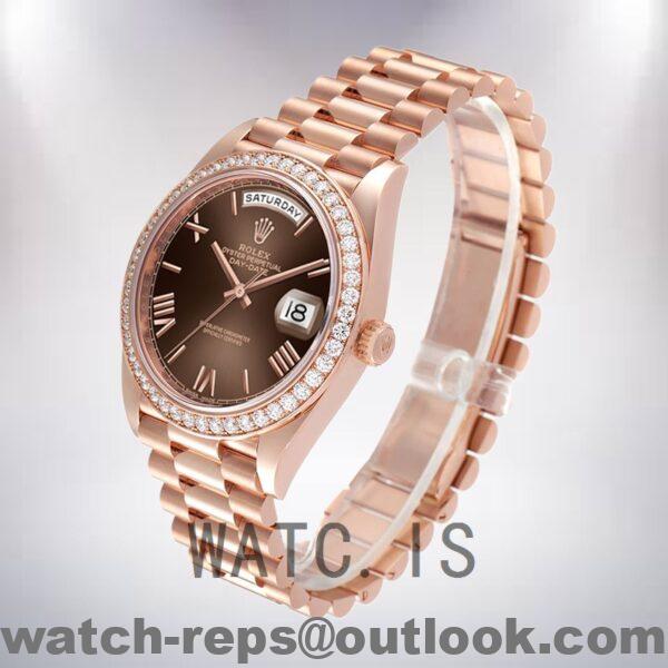 Rolex Day-Date 40mm m228345rbr-0009 Men's Automatic President Bracelet Watch - Image 3