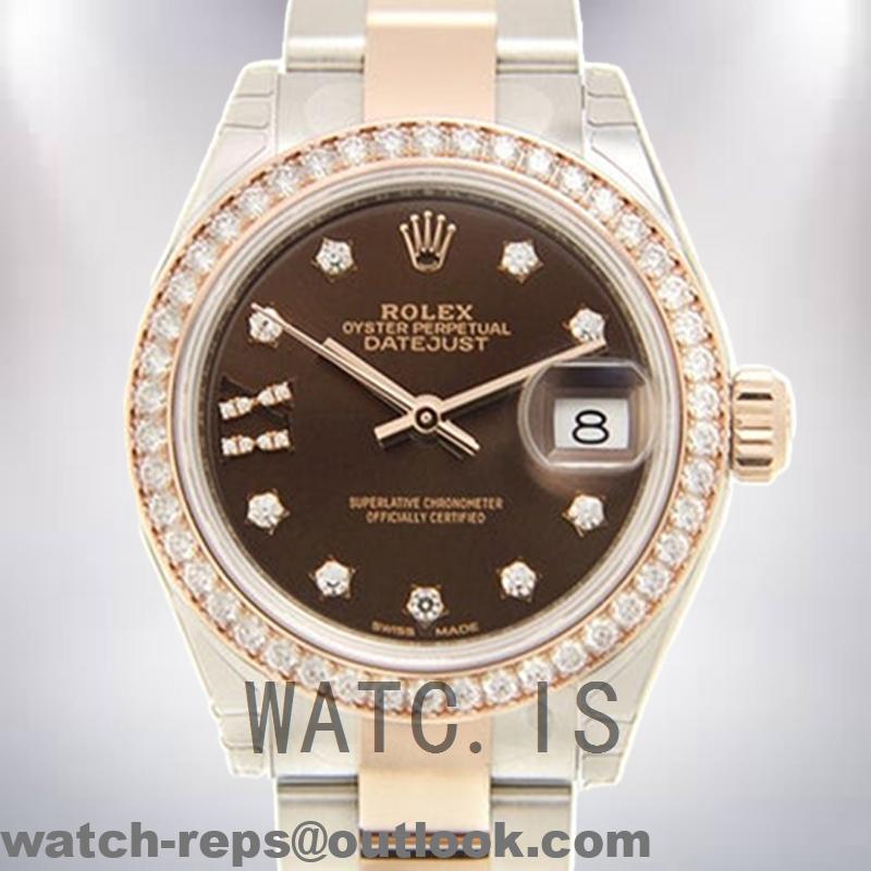 Rolex Datejust Ladies m279381rbr-0003 28mm Chocolate Dial Watch 2