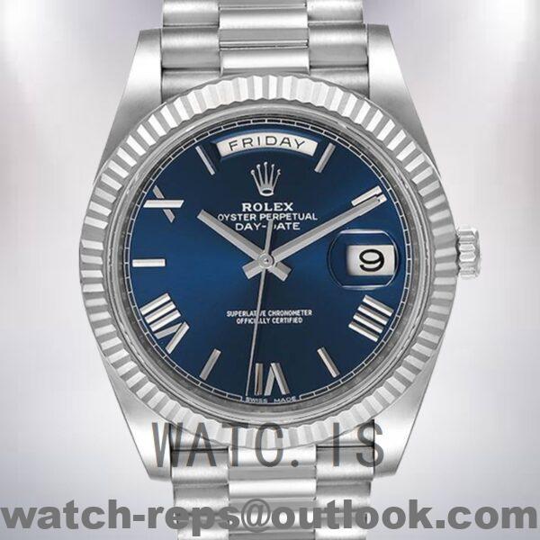 Rolex Day-Date m228239-0007 40mm Men's Blue Dial Watch