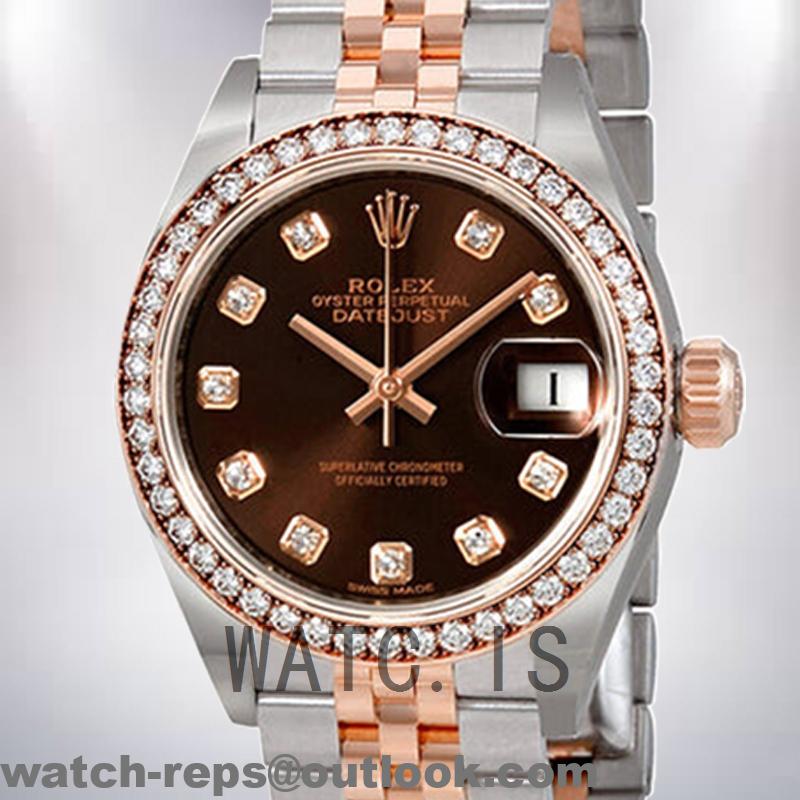Rolex Datejust m279381rbr-0012 28mm Ladies Oyster Bracelet Silver-tone Watch 3