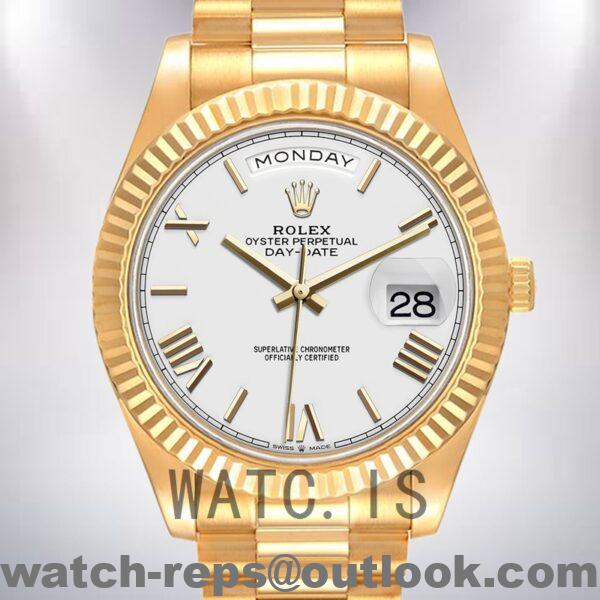 Rolex Day-Date 40mm m228238-0042 Men’s White Dial Watch 4