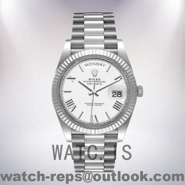 Rolex Day-Date Men's m228236-0010 40mm President Bracelet White Dial Watch - Image 2