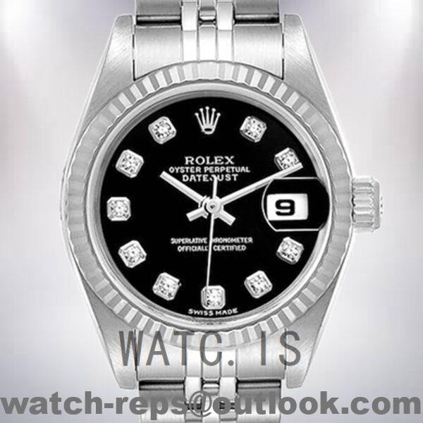 Rolex Datejust Ladies 28mm 279174 Black Dial Watch