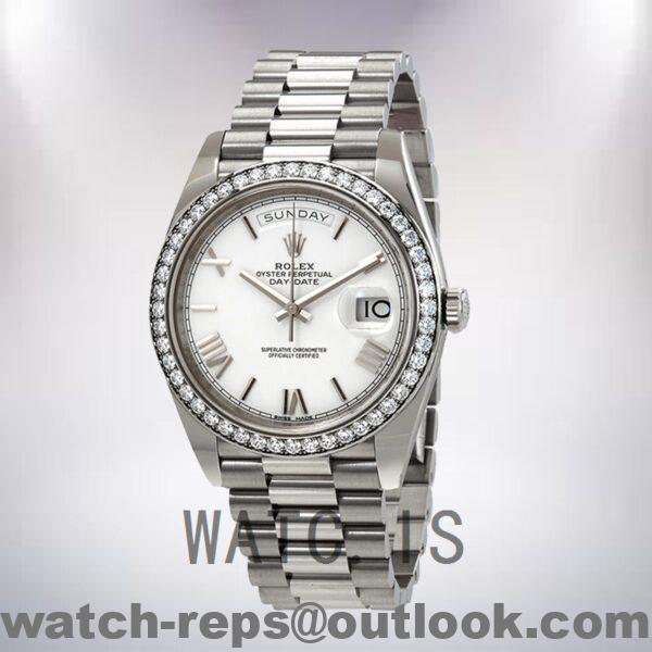 Rolex Day-Date 40mm 228349WRP Men’s Silver-tone Watch 5