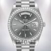 Rolex Day-Date 40mm Men's m228349rbr-0041 Silver-tone President Bracelet Watch