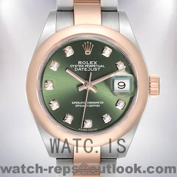 Rolex Datejust 279161 Ladies 28mm Green Dial Watch 4