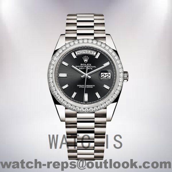 Rolex Day-Date 40mm Men’s 228349BKDP Black Dial Watch 5