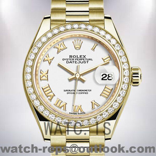 Rolex Datejust m279138rbr-0031 28mm Ladies White Dial Watch