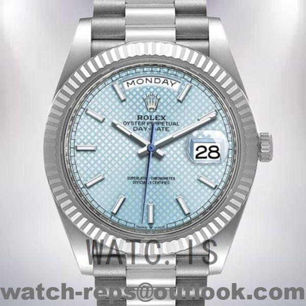 Rolex Day-Date 40mm m228236-0005 Men's Silver-tone President Bracelet Watch