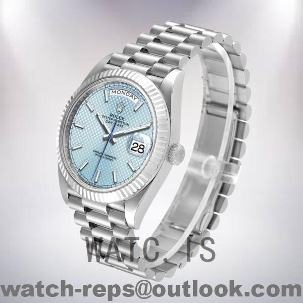 Rolex Day-Date 40mm m228236-0005 Men's Silver-tone President Bracelet Watch - Image 3