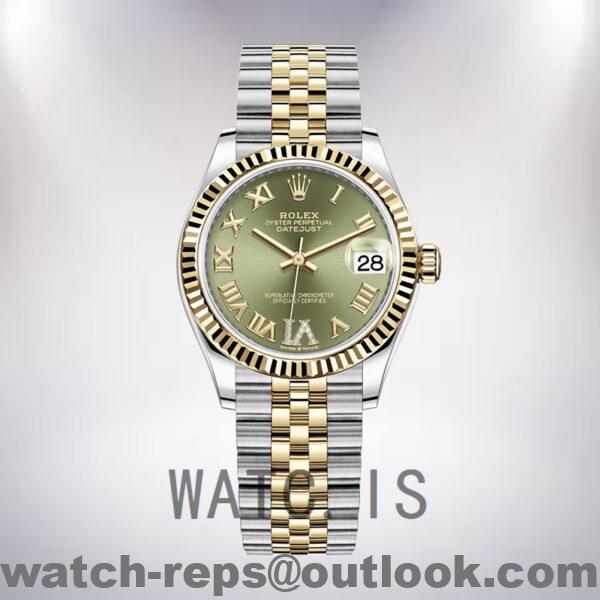 Rolex Datejust m278273-0016 31mm Ladies Silver-tone Green Dial Watch - Image 2