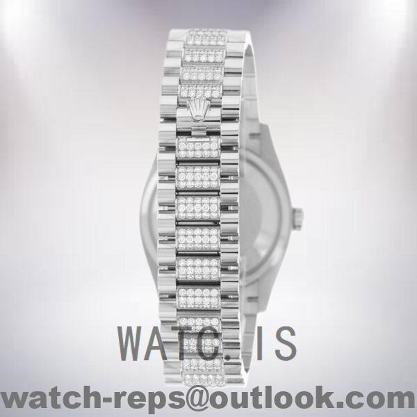 Rolex Day-Date m128349rbr-0013 36mm Men's Silver-tone Silver Dial Watch - Image 4