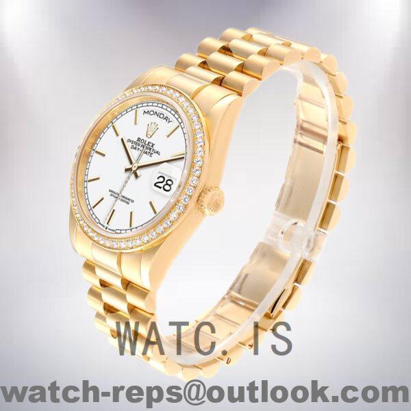 Rolex Day-Date Men's m128348rbr-0047 36mm Gold-tone Watch - Image 3