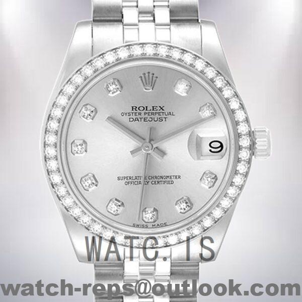 Rolex Datejust m178384-0003 31mm Unisex Silver Dial Jubilee Bracelet Watch 4