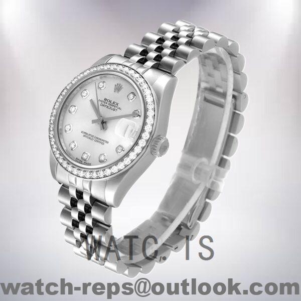 Rolex Datejust m178384-0003 31mm Unisex Silver Dial Jubilee Bracelet Watch 6