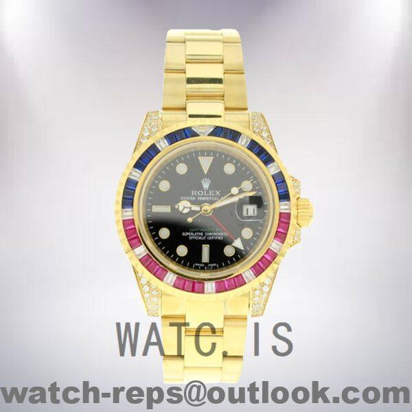Rolex Gmt Master 116758 SAru-78208 Men's 40mm Gold-tone Black Dial Watch - Image 2